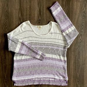 Style & Co Striped Hi-Lo sweater